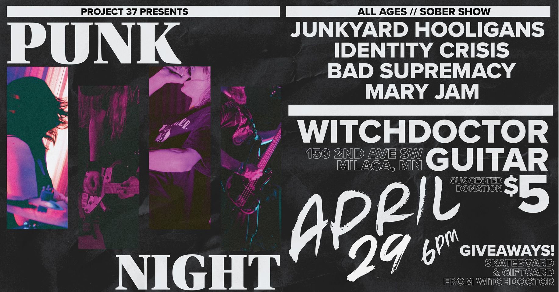 Project 37 Punk Night III at Witchdoctor Guitars